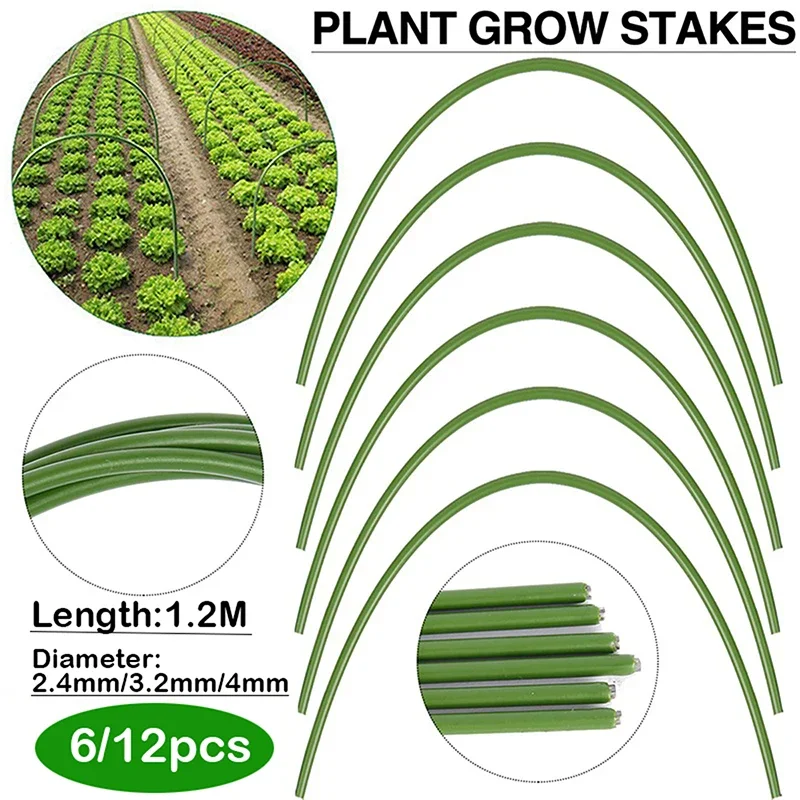 Rust-Free Grow Tunnel Hoops para camas levantadas, estufa, plantio hortícola, estacas de suporte a plantas