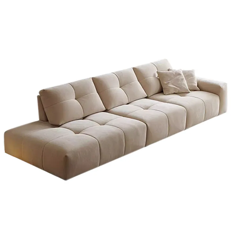 

Movable backrest, living room inline sofa, chenille sofa