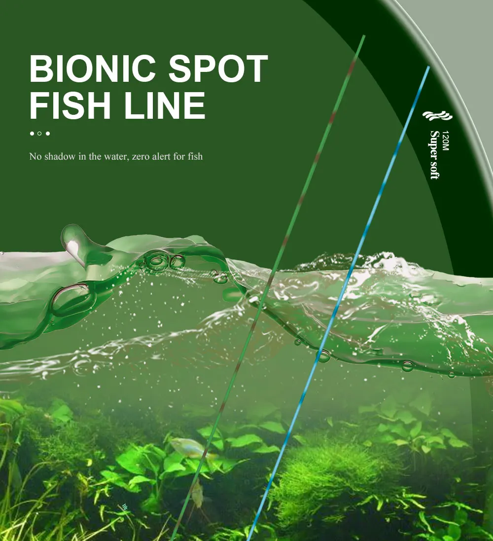 FTK 100/300/500 m Unsichtbare Angelschnur Speckle Fluorkohlenstoff-Beschichtungsschnur 0,14 mm-0,50 mm 4,13 LB-34,32 LB Superstarke gefleckte Schnur – Detail 6