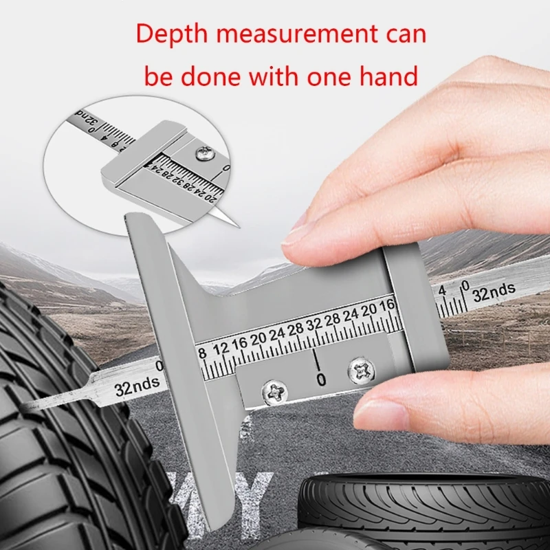 Car Wheel Tire depth gauge 0-25mm Tyre Tread Depthometer Depth Indicator Gauge Gage Motorcycle Trailer Measure Tool