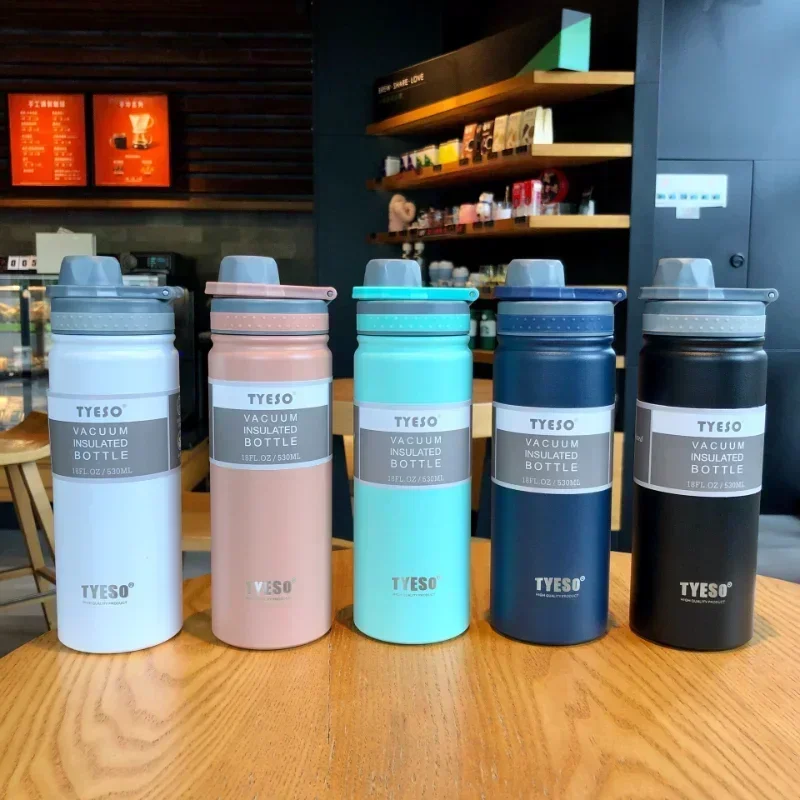 

530ML Stainless Steel Insulation Thermo Bottle Double Layer Vacuum Thermos Water Bottle Large Capacity Outdoor Sport Cups
