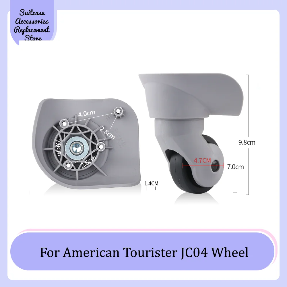 

For American Tourister JC04 Universal Grey Wheel Replacement Suitcase Smooth Silent Shock Absorbing Durable Accessories Wheels