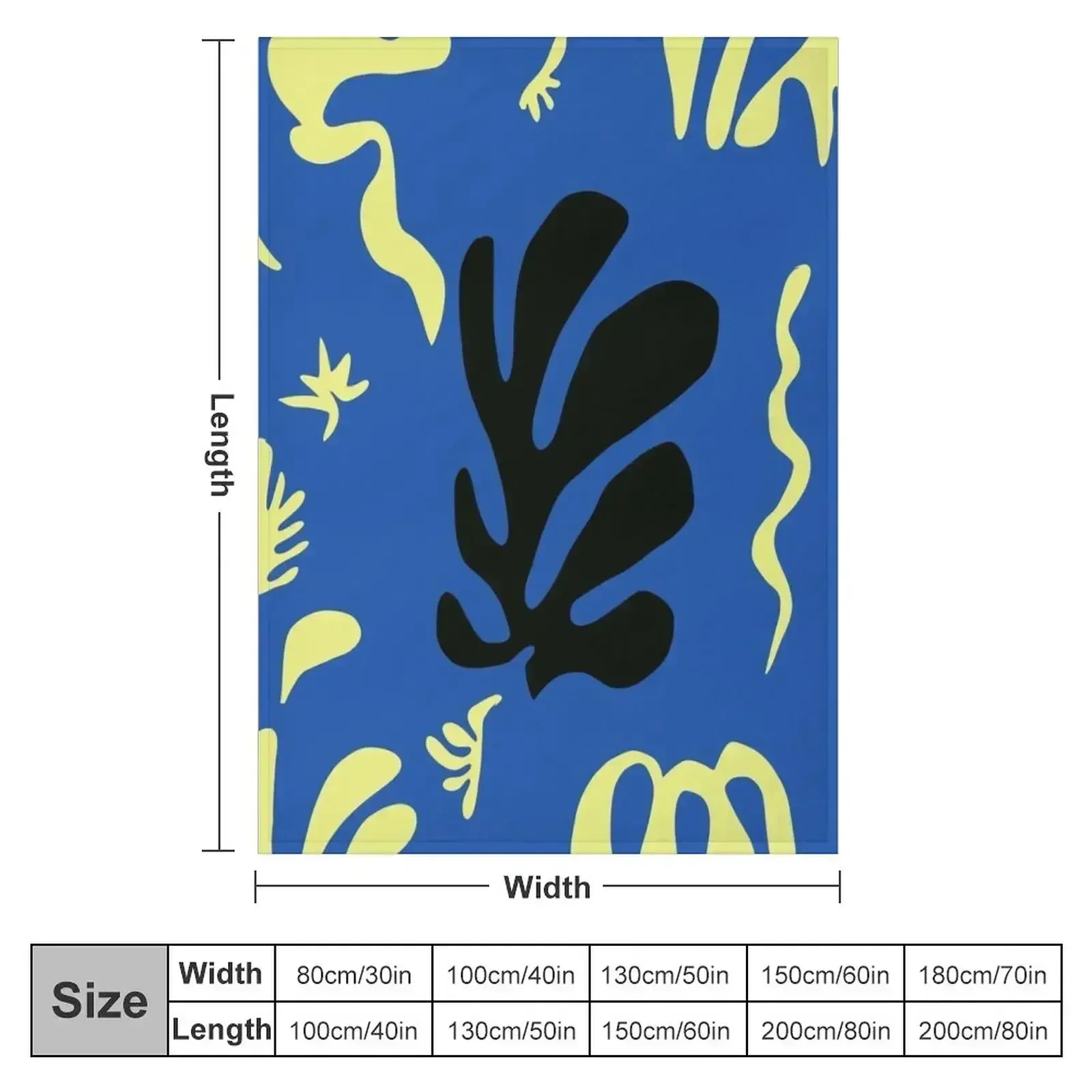 Matisse Leaves Cut Out #2 Throw Blanket Fashion Sofas Hairys Decorative Beds Thin Blankets