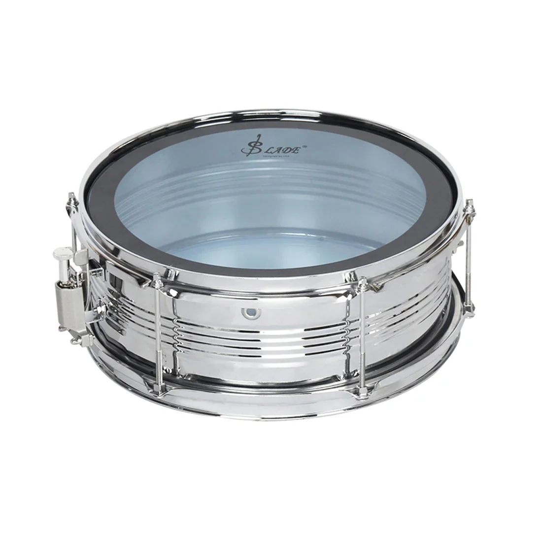 

Best Selling SLADE Premium Luxury Band Playing Percussion Instrument Stainless Steel Silver Snare Drum