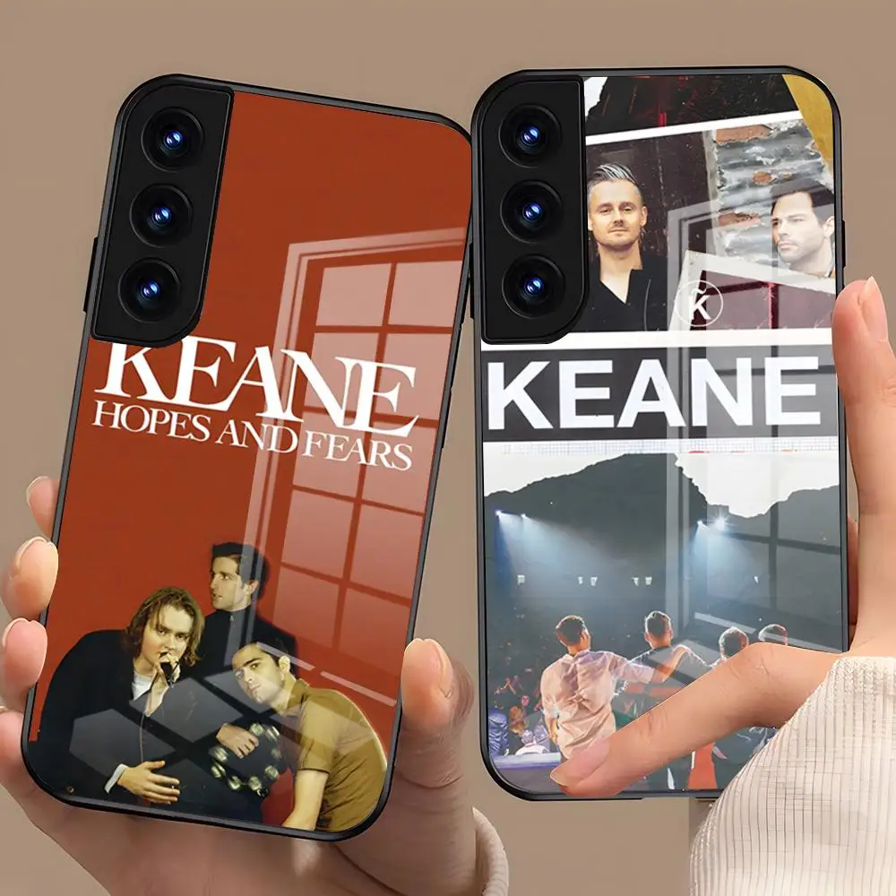 Band K-Keane Rock Phone Case For Samsung A25 A13 A33 5G A54 A36 A35 A56 A52 A14 Shockproof Glass Cover