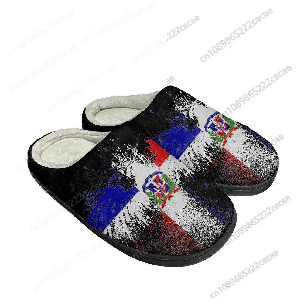 Dominican Republic Fashion Cotton Custom Slippers Mens Womens Sandals Plush Casual Keep Warm Shoes Thermal Comfortable Slipper