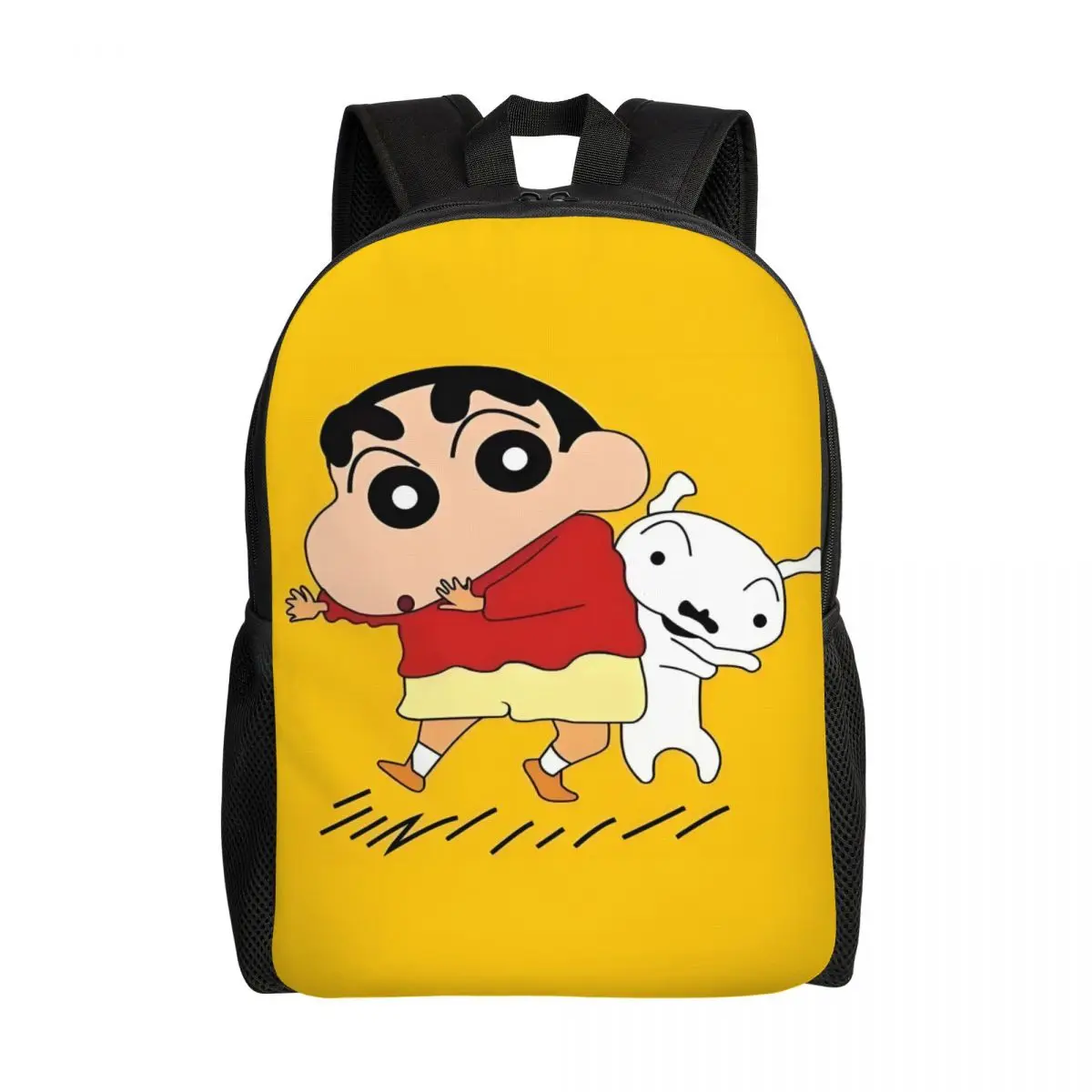 

Рюкзак Shin-chan с карандашом на заказ для женщин и мужчин, водостойкий школьный рюкзак с героями мультфильмов, классическая сумка с принтом, сумки для книг