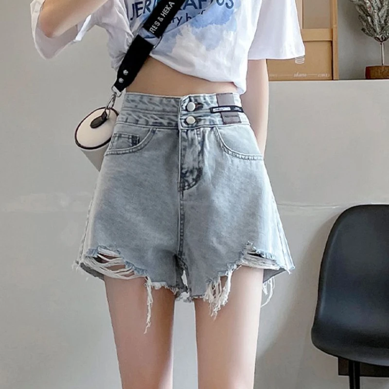 Female Short Jeans Pants High Waist Summer New In Women's Denim Shorts Elegant XXL Low Price Elasticty Youthful Casual Wholesale