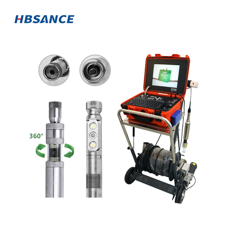 Pipe Industrial Factory Borehole Water Well Sewer Deep Inspection 180m Depth Camera System Video Borescope