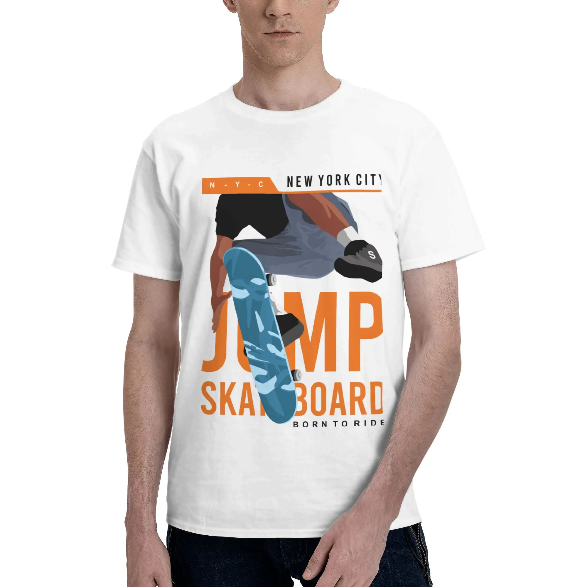 Jump Skateboard Urban Graphic Grapic  Men's T-Shirt Clothes  Tee Shirt Short  Summer Casual Trendy