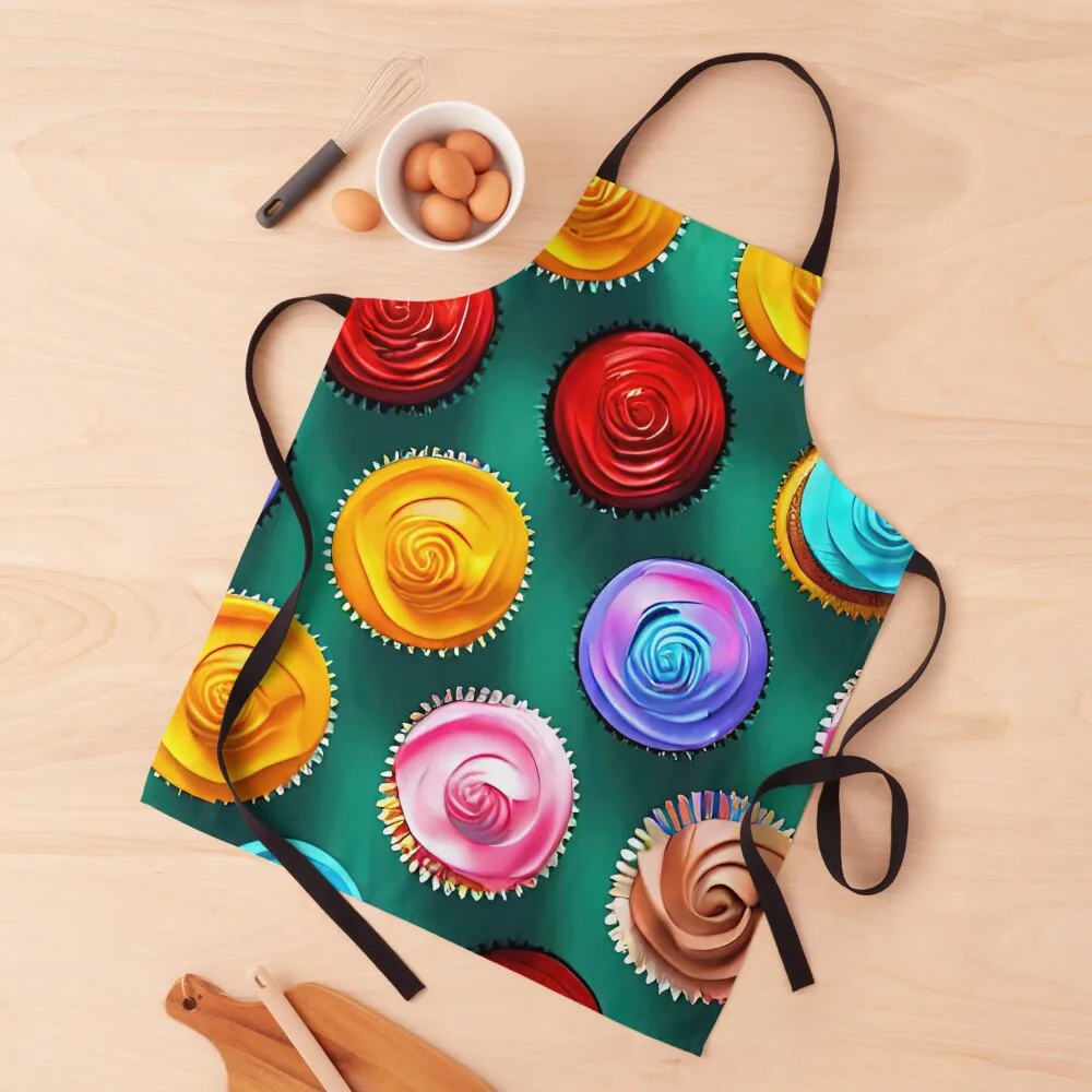 

Cupcakes #1 Apron christmas 2025 work gowns for women cleaning Waterproof Kitchen For Women Apron