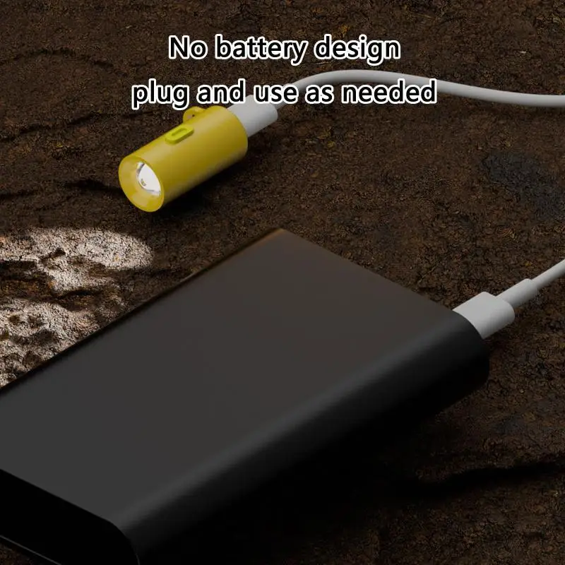 Type-C Mini Flashlight With Lanyard Plug And Play USB C Emergency Lamp Portable LED Flashlight Outdoor LightingBH-ELEVEN