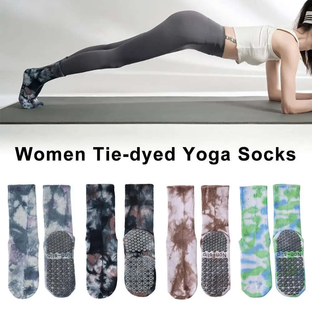 Yoga Socks Nonslip Breathable Comfortable Professional Women Fitness Socks quality Sports High Pilates Length Adult Floor M D0X4