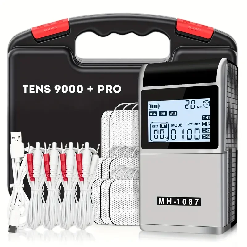 

TENS EMS Rechargeable Adjustable Body Massager, Transcutaneous Electrical Nerve Stimulator and Muscle Stimulator
