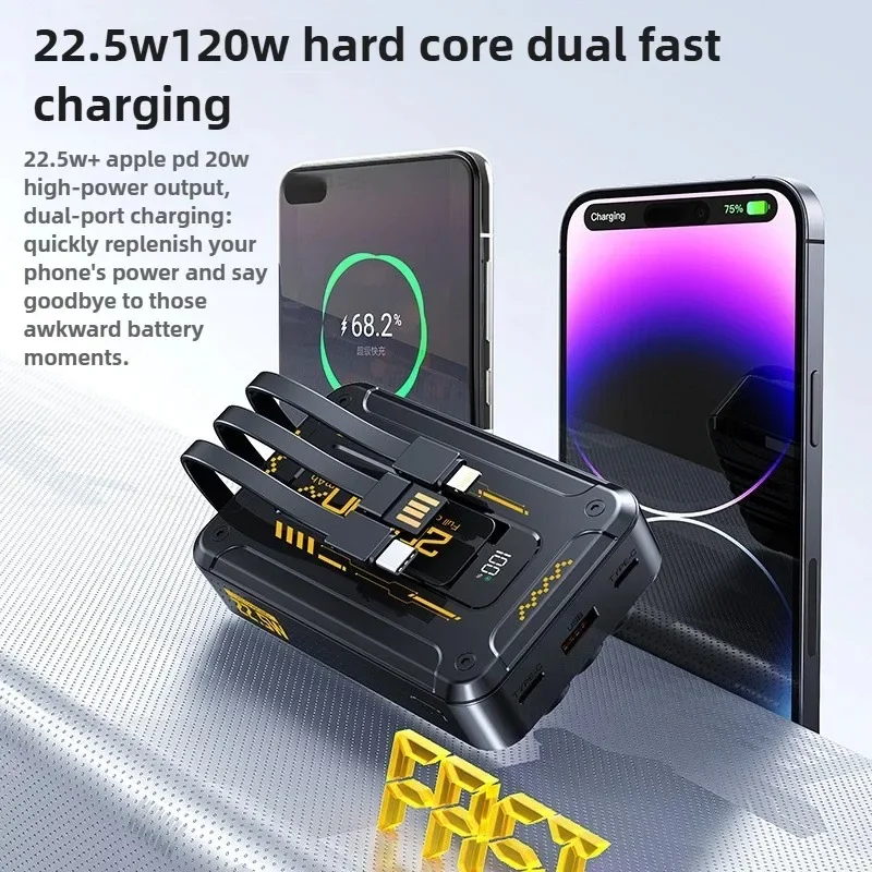 

Fast Charging Power Bank 10000mAh 20000mAh 22.5W PD20W For iPhone For Xiaomi For Samsung Portable Charger External Battery