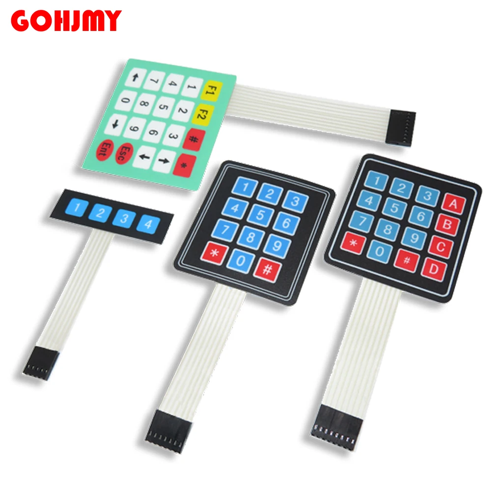 FDKJGECF 1*4 3*4 4*4 4*5 Matrix Array/Matrix Keyboard 16 Key Membrane Switch Keypad for arduino 1x4 3x4 4x4 4x5 new