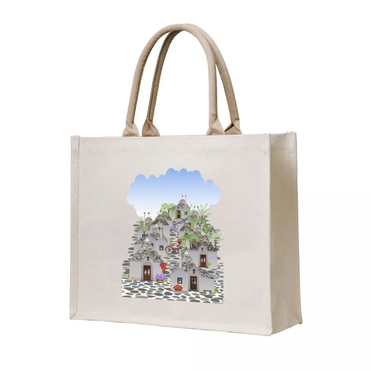 

Trulli of Alberobello, Puglia, Italy, wall art, digital print, Santorini decor, digital download Tote Bag reusable grocery bags