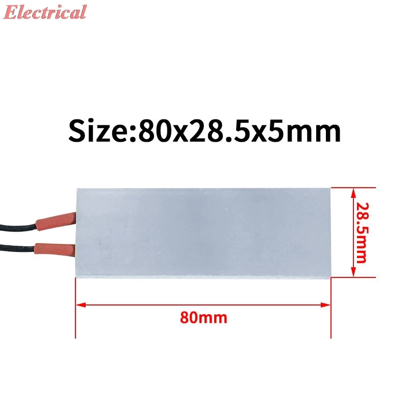 1pc 80*28.5mm PTC Heating Element Constant Temperature Aluminum Shell Heater 12V 24V 36V 48V 110V 60C 70C 80C110C 200C 220C 230C