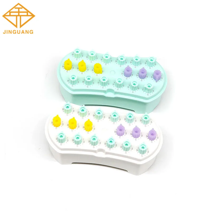 2pcs 18 Holes Multi Function Dental Endo Files Sterilization Holder Organizer Box with Numbering