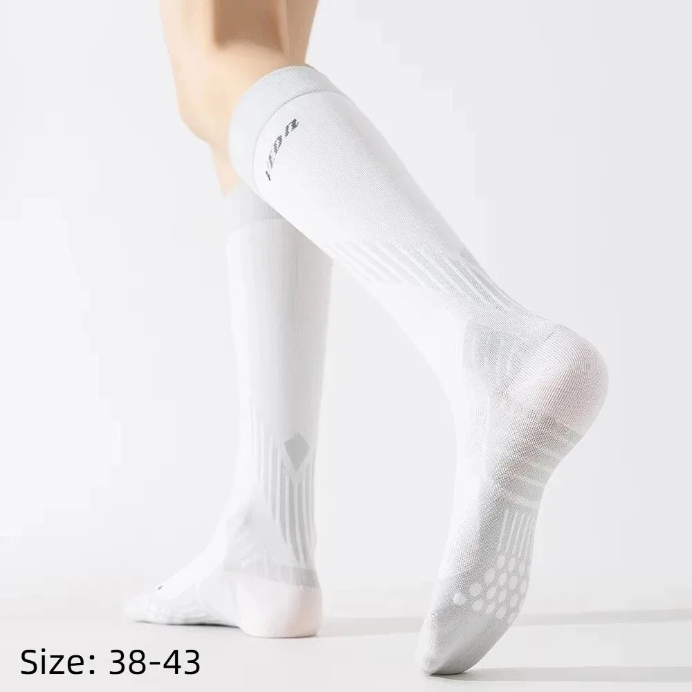 New Non-Slip Compression Socks Sole Support Circulation Knee High Socks Running Cycling Socks Running Athletic