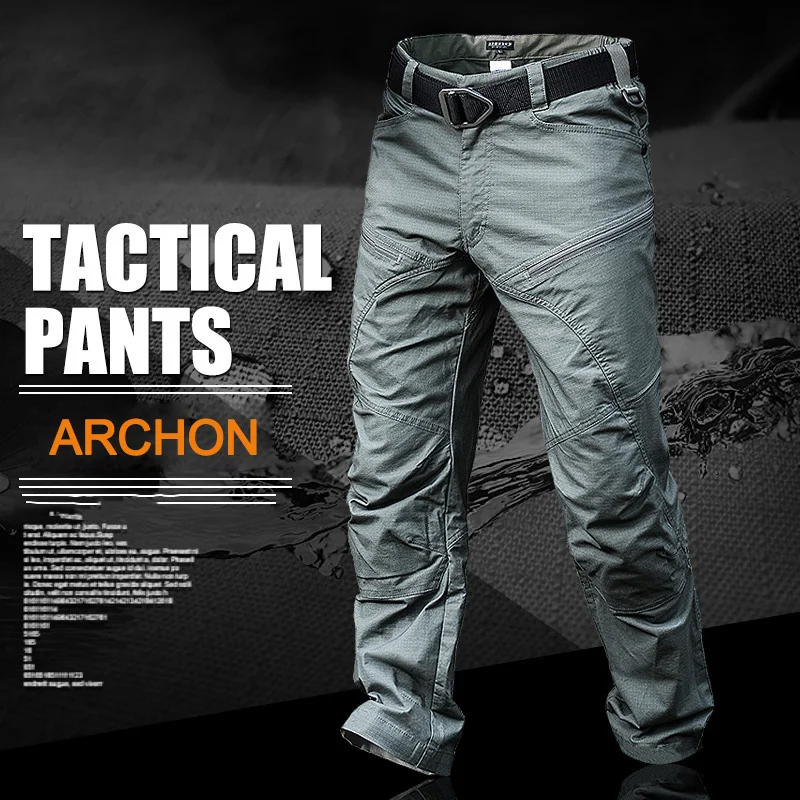 High Quality Men\'s Tactical Pants Streetwear Waterproof Multiple Pockets Cargo Pant Men Clothing Tooling Trousers A3F311