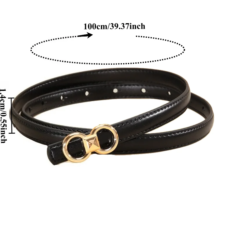 Fashionable and Versatile Women’s Thin Leather Belt—Summer Luxury Casual Minimalist Dress-Style Suit Thin Waist Belt