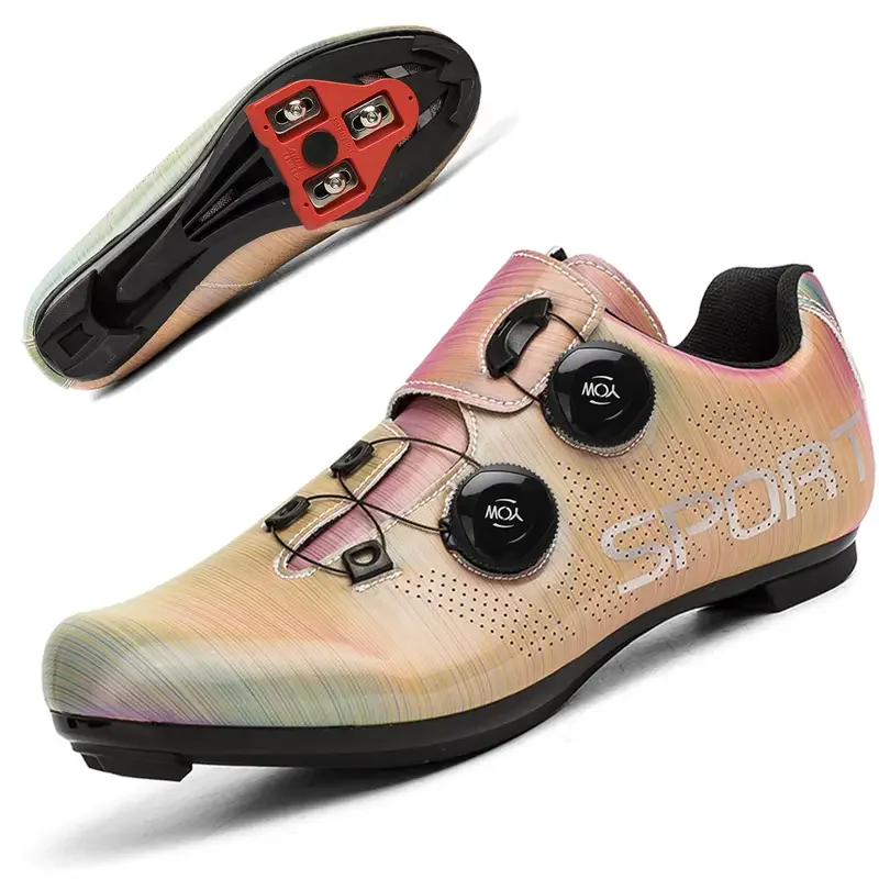 Lightweight Cycling Shoes, Breathable Reinforced Indoor & Outdoor Cycling & Spinning Shoes With Clips, Women's Sports Footwear