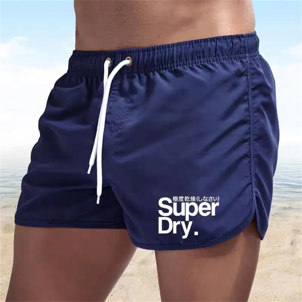 2025 Fashion New Men's Beach Pants Sports Shorts Casual Swimming Fitness Running Breathable Comfortable Sweat Absorbing Hip Hop