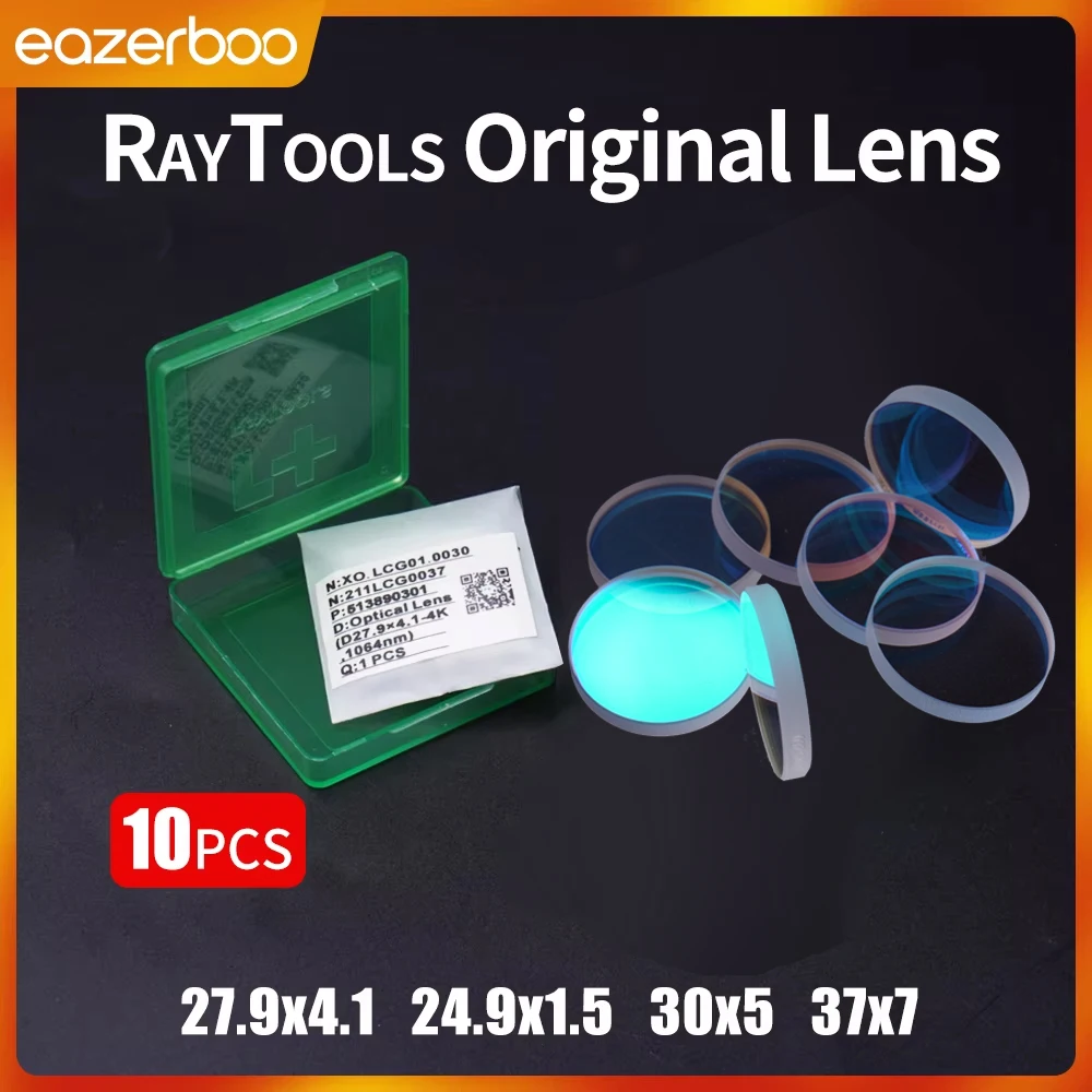 

10pcs Raytools Laser Lens 24.9x1.5 27.9x4.1 4kw 37x7 15kw Raytools Laser Optical Protection Windows Lens for BT240S BM111 BM110