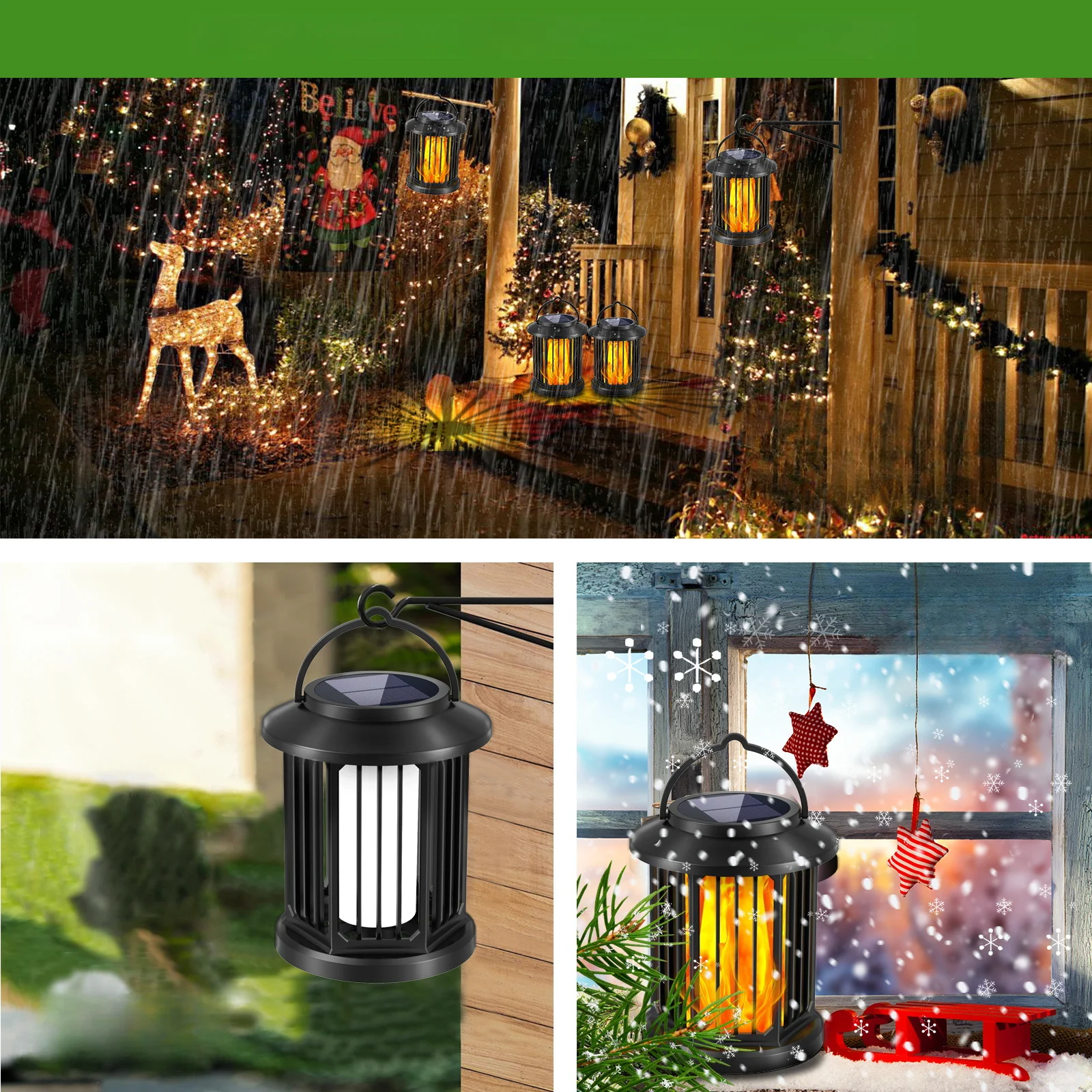 20LED Solar Landscape Light Waterproof Mini Lamp For Waterproof Flame Effect Garden Ornaments Patio Yard Path