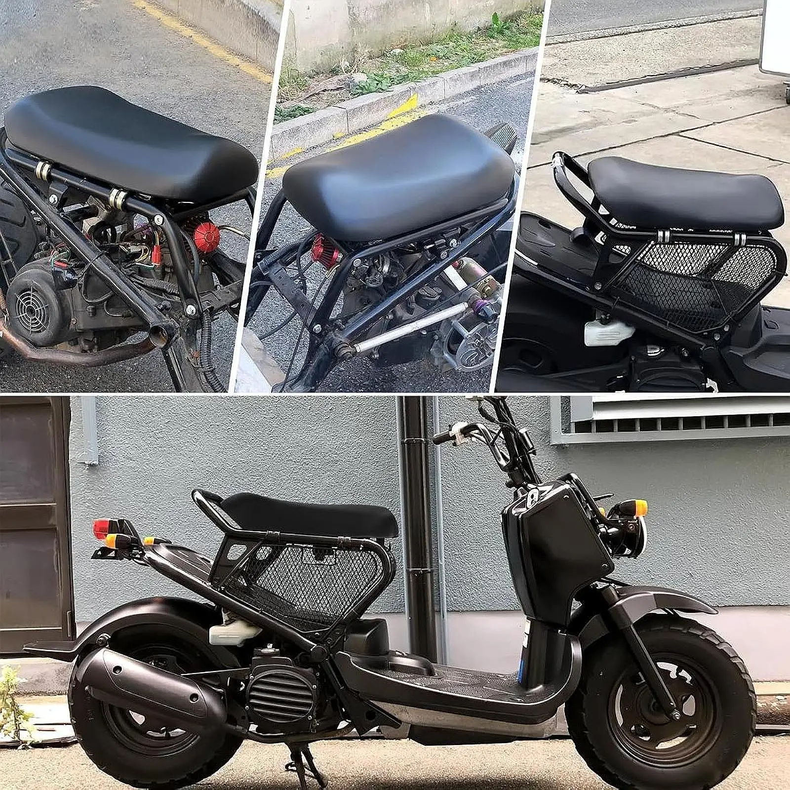 مقعد دراجة نارية ممتاز عملي مباشر يستبدل مقعد ممتص للصدمات ملحقات وسادة الدراجة النارية لهوندا زومر Nps50 #4