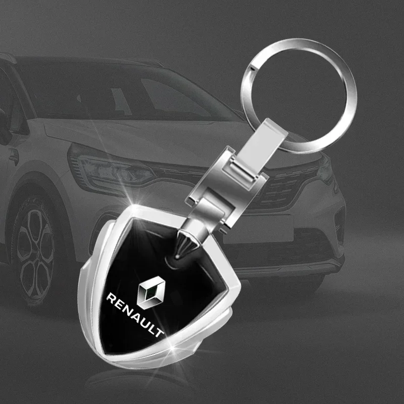 3D Metal Car Logo Key Rings Keyring Keychain For Renault Megane 2 3 4 Twingo Clio 4 Talisman Captur Trafic Kwid Scenic 2 Fluence