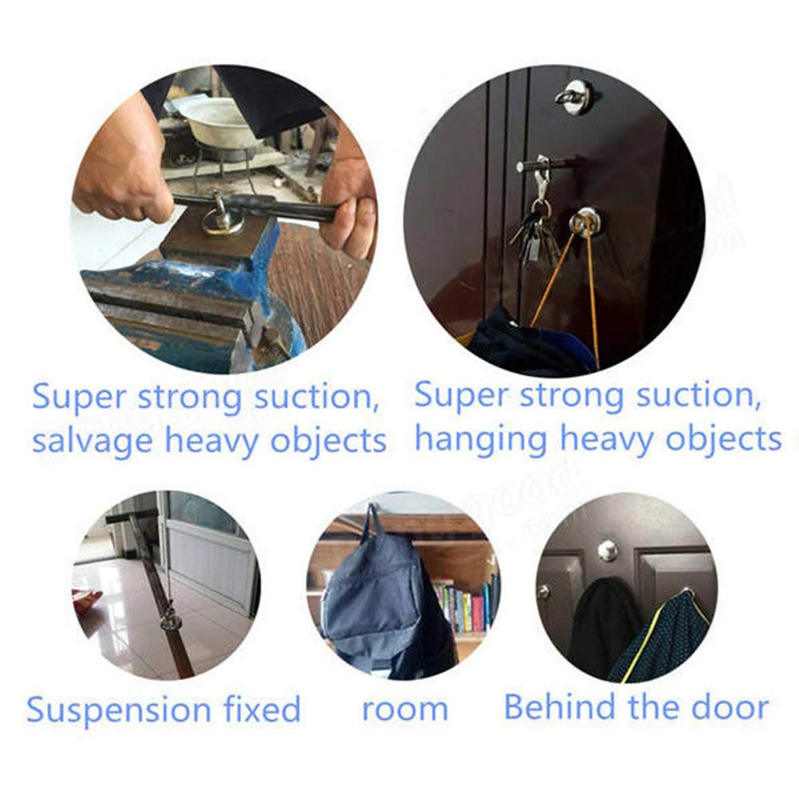 

D10-40mm Permanent Magnetic Hook Strong Magnetic Force Ndfeb Fishing Magnet For Drain Dredging Home Sundries Hardware Storage