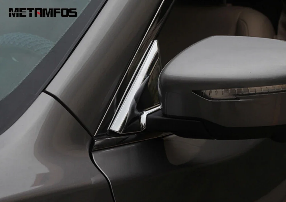 For Nissan X-Trail Rogue 2014-2018 2019 2020 Chrome Window A Pillar Cover Trim Decorative Frame Exterior Accessories Car Styling