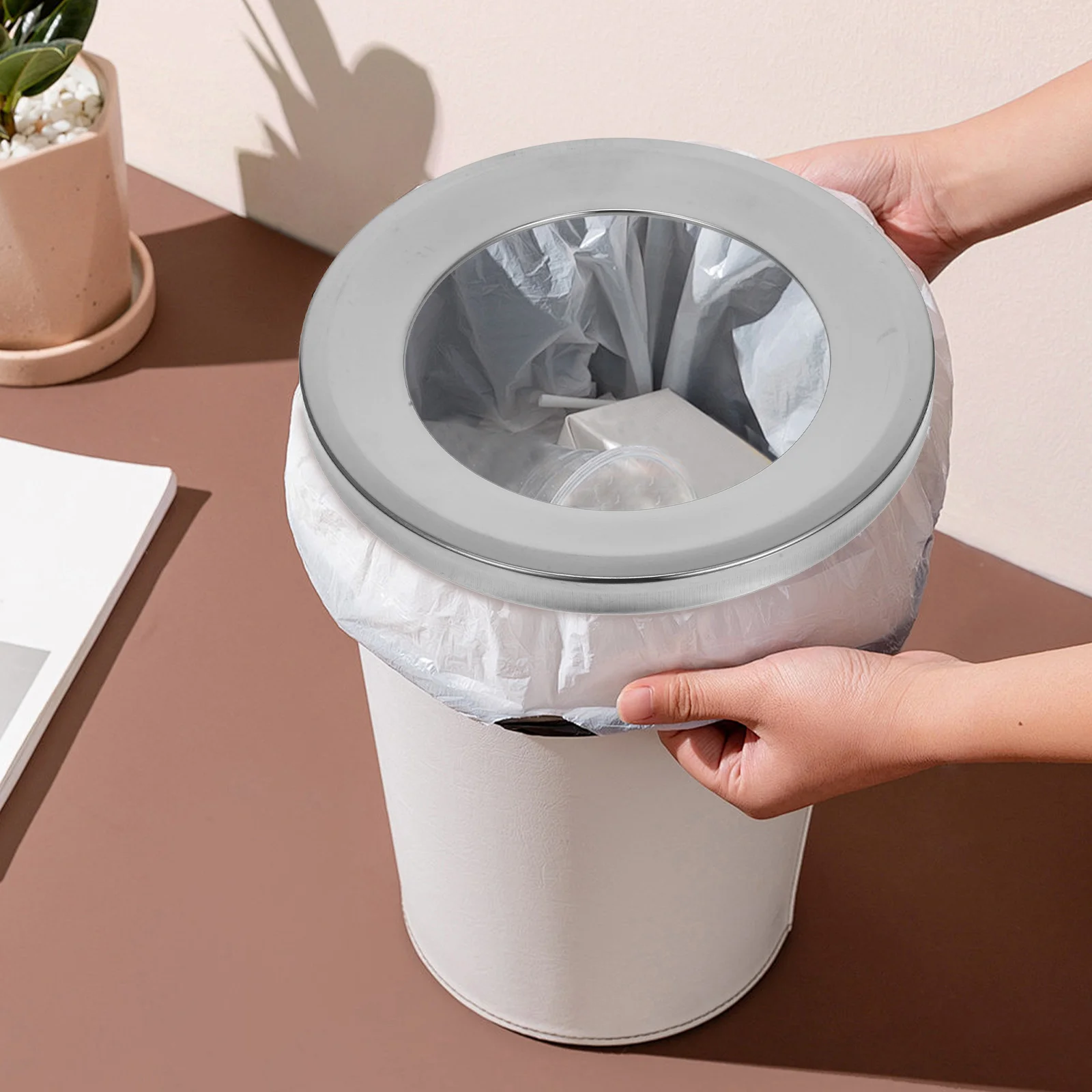 

Stainless Steel Trash Can Covers Kitchen Bathroom Garbage Lid Embedded Bin Lid Metal Chute Cover Replacement Home Daily UseTrash