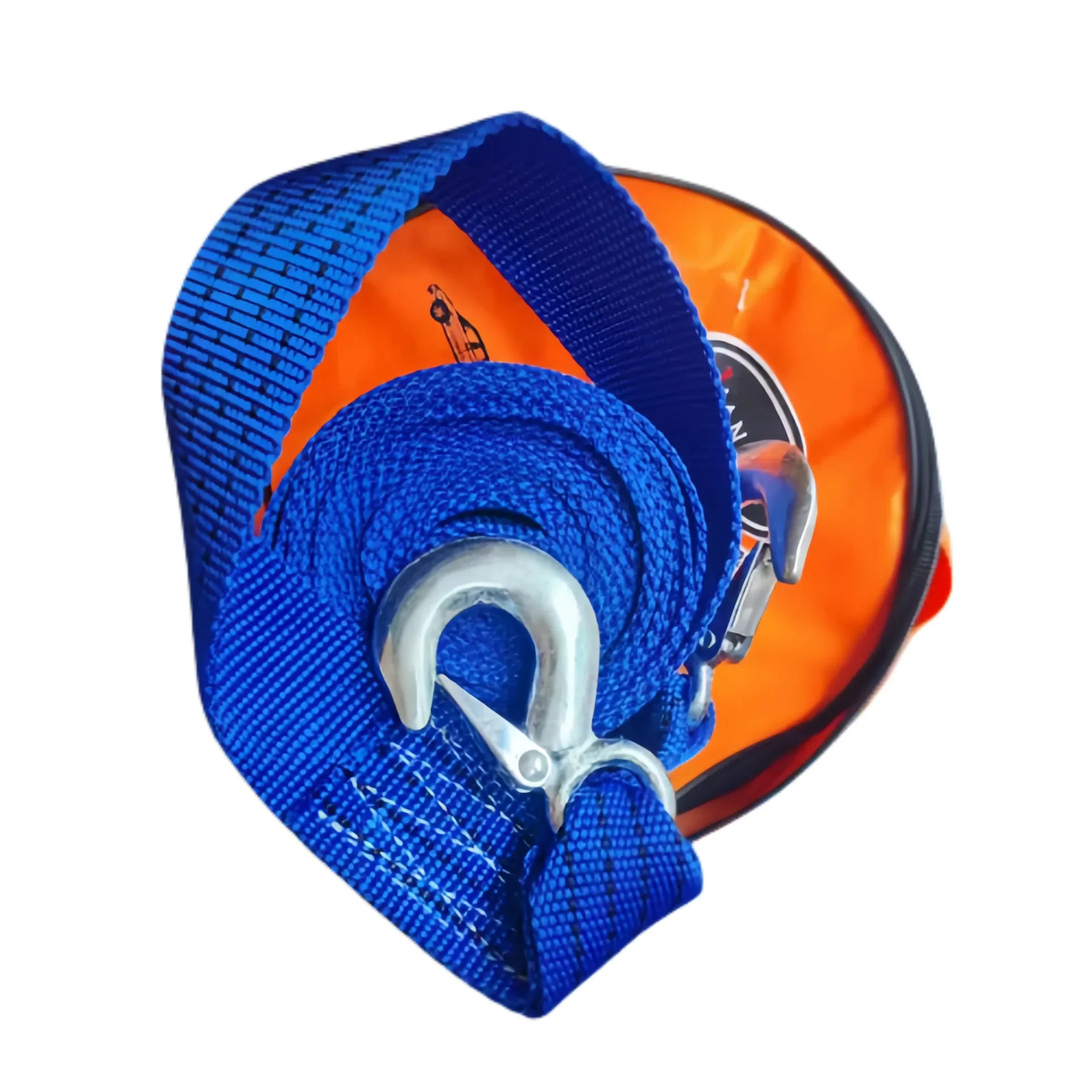 5M 8Tons Trailer Winch Strap with Safety Hook for Towing Vehicle Boat Trailer Accessories Heavy Duty Towing Strap Replacement
