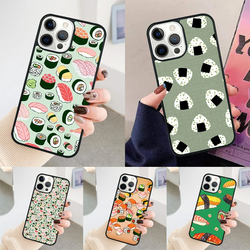 Japanese Sushi Food phone case Cover For iPhone 14 15 16 Pro Max SE 2020 coque For apple 11 12 13 Pro Max Mini 7 8 Plus