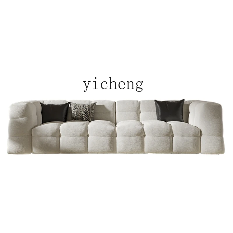 

Xl Fabric Sofa Nordic Lambswool White Vintage Sofa Three-Seat Concubine Seat