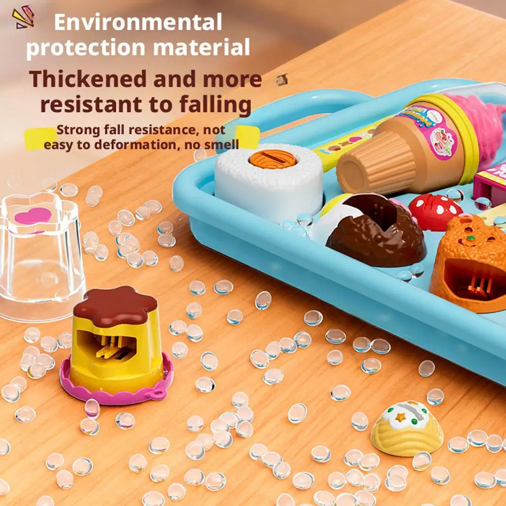 Pudding Feeding House Toys,Early Education Lunch Box Pudding Toy,Children's Pudding Feeding Toy,Children Pretend Play Set Gifts