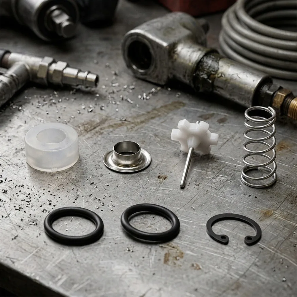 Replacement Parts For Wrenches Mechanic Repair Parts Replacement Air Valve Air Inlet Kit Metal And Rubber Build