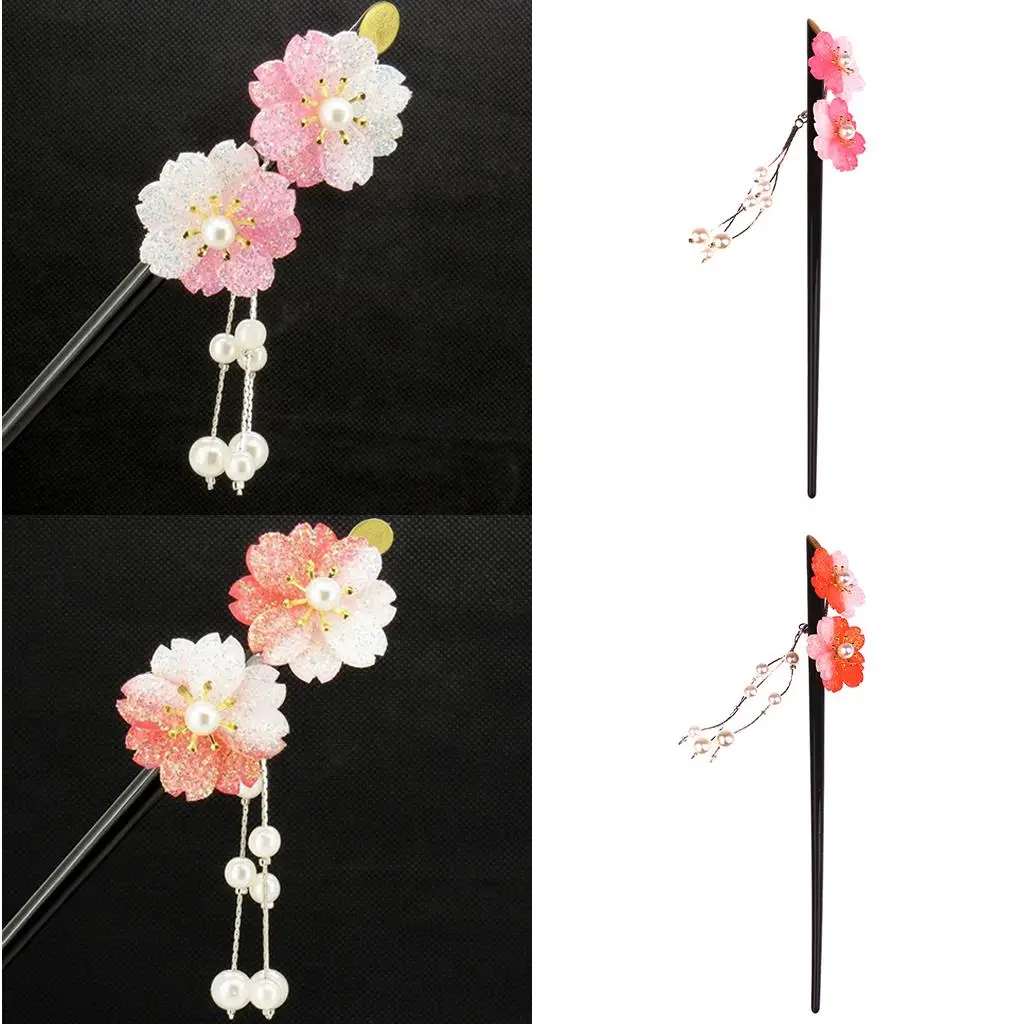 

Fashion Stylish Women Acrylic Hair Stick Pins Handmade Rhinestone