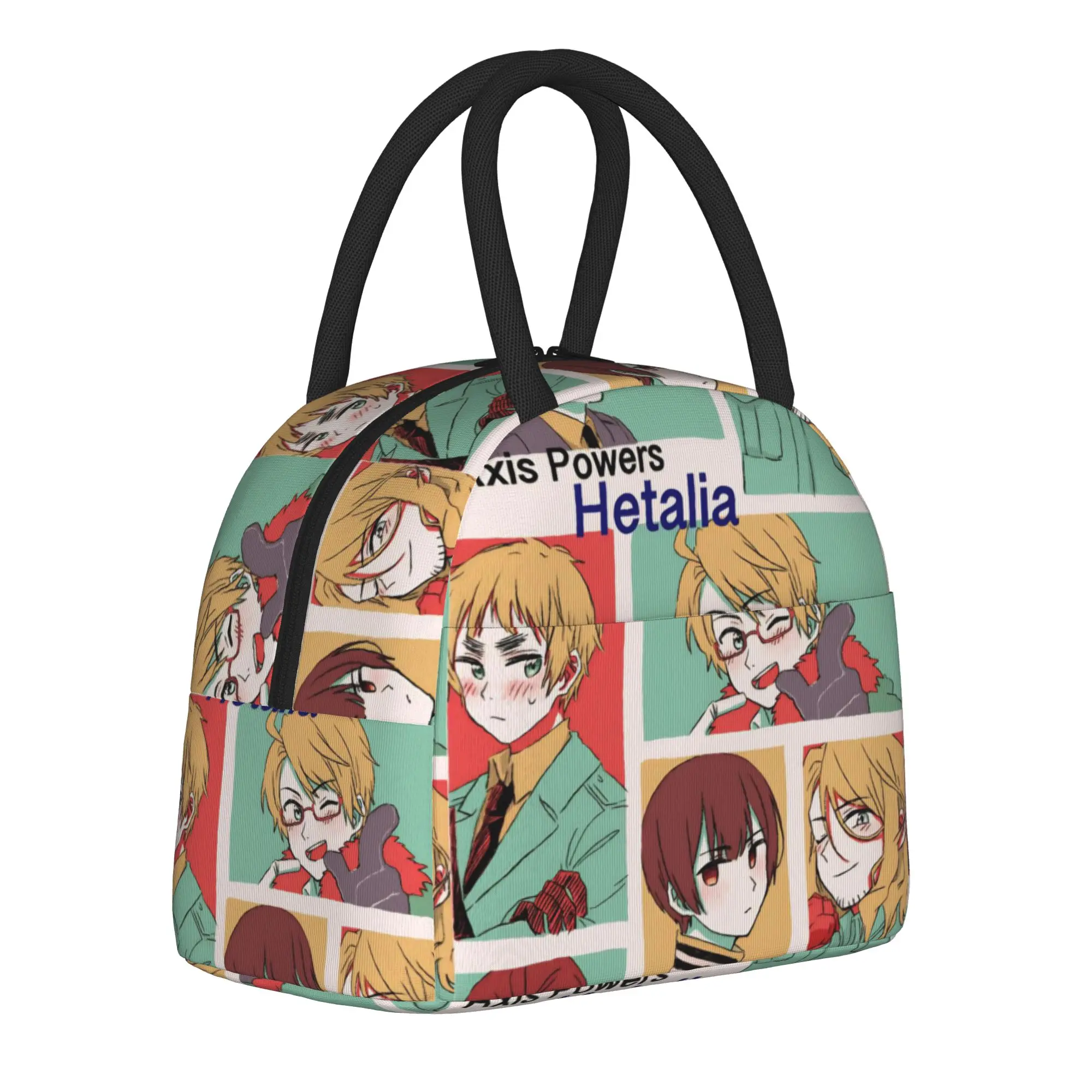 Hetalias Axis Powers Thermal Insulated Lunch Bag for Travel  Portable Food Bag Men Women Cooler Thermal Lunch Box
