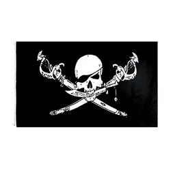 Pirate Flag Double Stitched Jack Rackham Skull Bone Pirate Flags Banners with Brass Grommets Halloween Theme Party Outdoor Decor