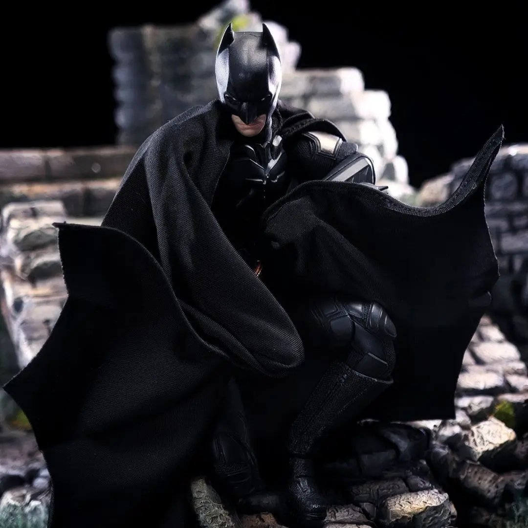 باتمان SHF أنيمي اليدوية بروس واين الظلام فارس عباءة يمكن تصميمها بحرية بنيت في سلك الحديد مناسبة للعب 1/12 #5