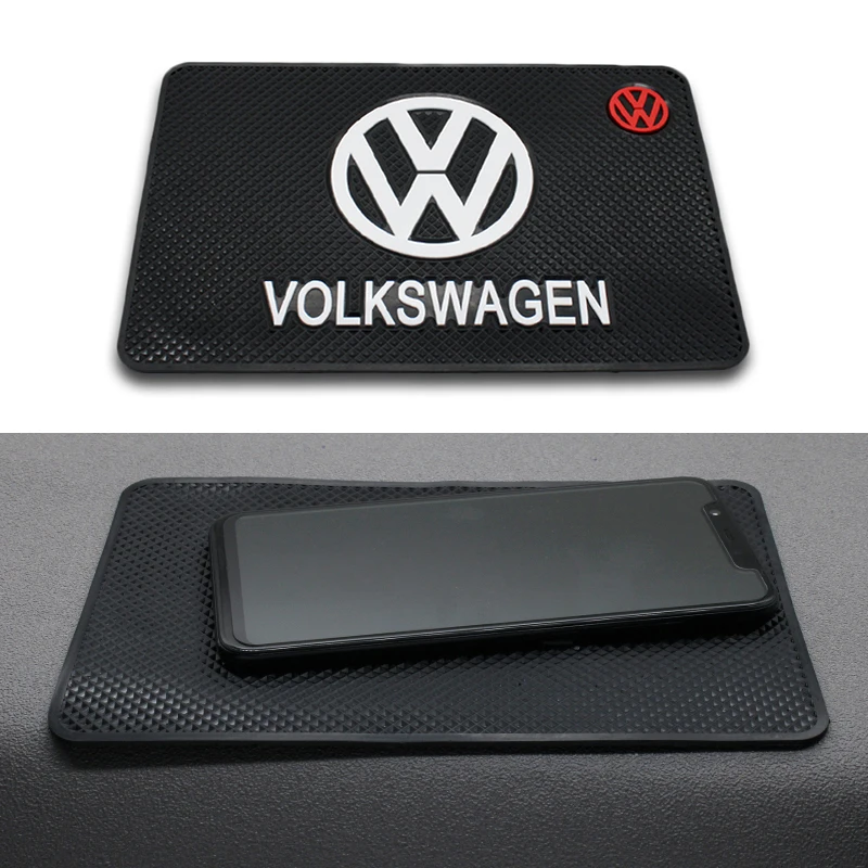 1PCS Black Car Dashboard Silicone Non Slip Mat Phone Holder Anti-skid Pad Auto Accessories For Volkswagen POLO passat Tiguan GTI