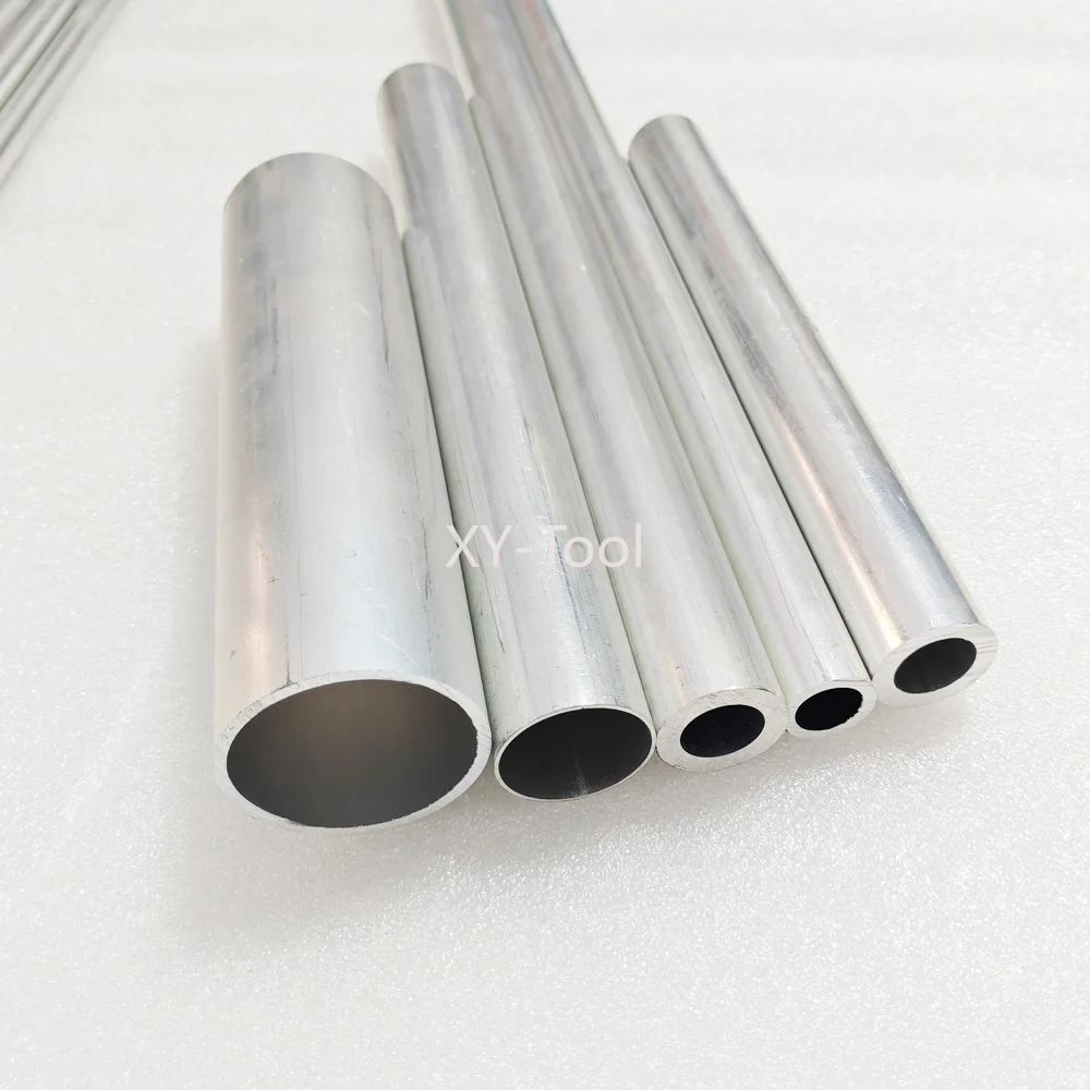 OD12-40mm 6063 Aluminum Tube ID9-37mm Aluminum Round Pipe Straight Hollow Aluminum Alloy Tube Piping CNC Metal Customizable