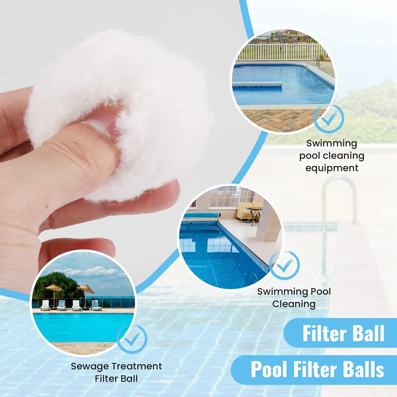 Swimming Pools Filter Balls Portable Wet Dry Cotton Canister Clean Fish Tank Filter Material Water Purification Fiber 200G