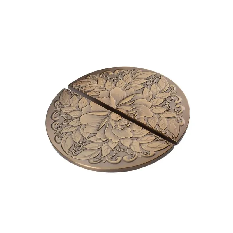 Retro Semi-Circular Door Handle Custom Design Aluminum Alloy Copper Plating for Hotel Villa Door Numbers