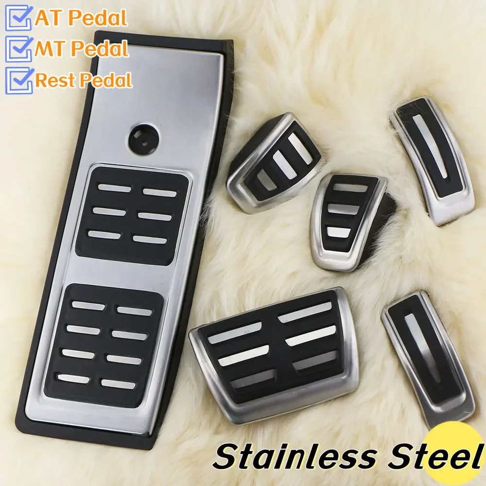 

Stainless Steel Car Foot Pedals For Audi Q5 80A 2018 2019 2020 2021 2022 Fuel Brake Footrest Pedal Cover Pads Auto Accessories