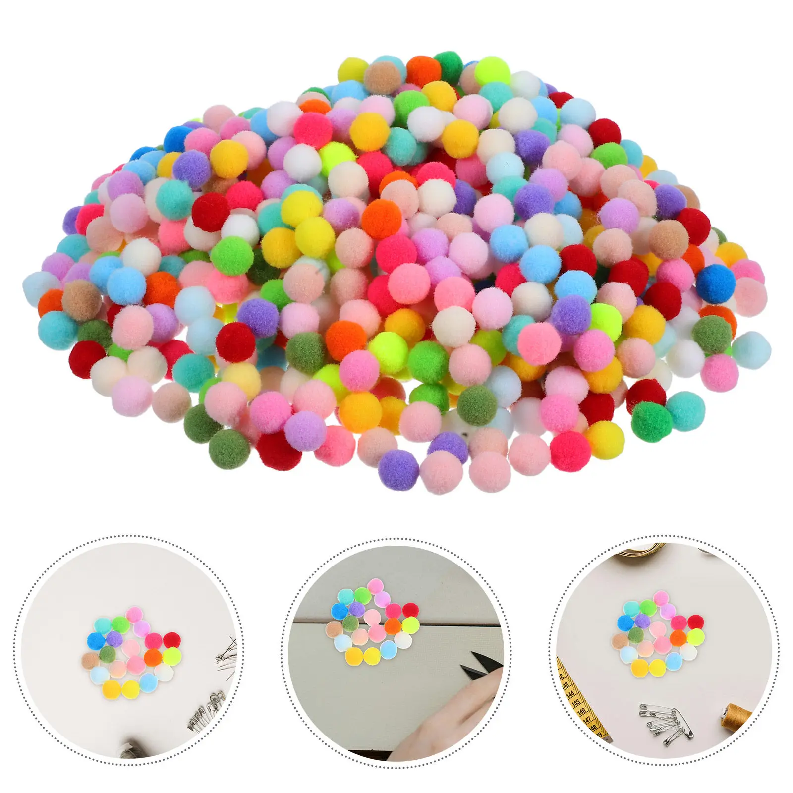 1000Pcs Craft Balls Small Pom Poms Soft Elastic 15cm for DIY Creative Projects Decorations and Crafts Puff Balls for Crafts